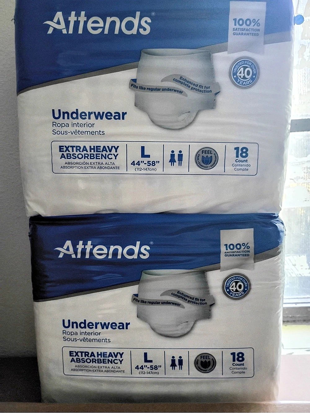 Attends Underwear Extra Heavy Absorbency L